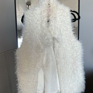 Cream Faux Fur Vest